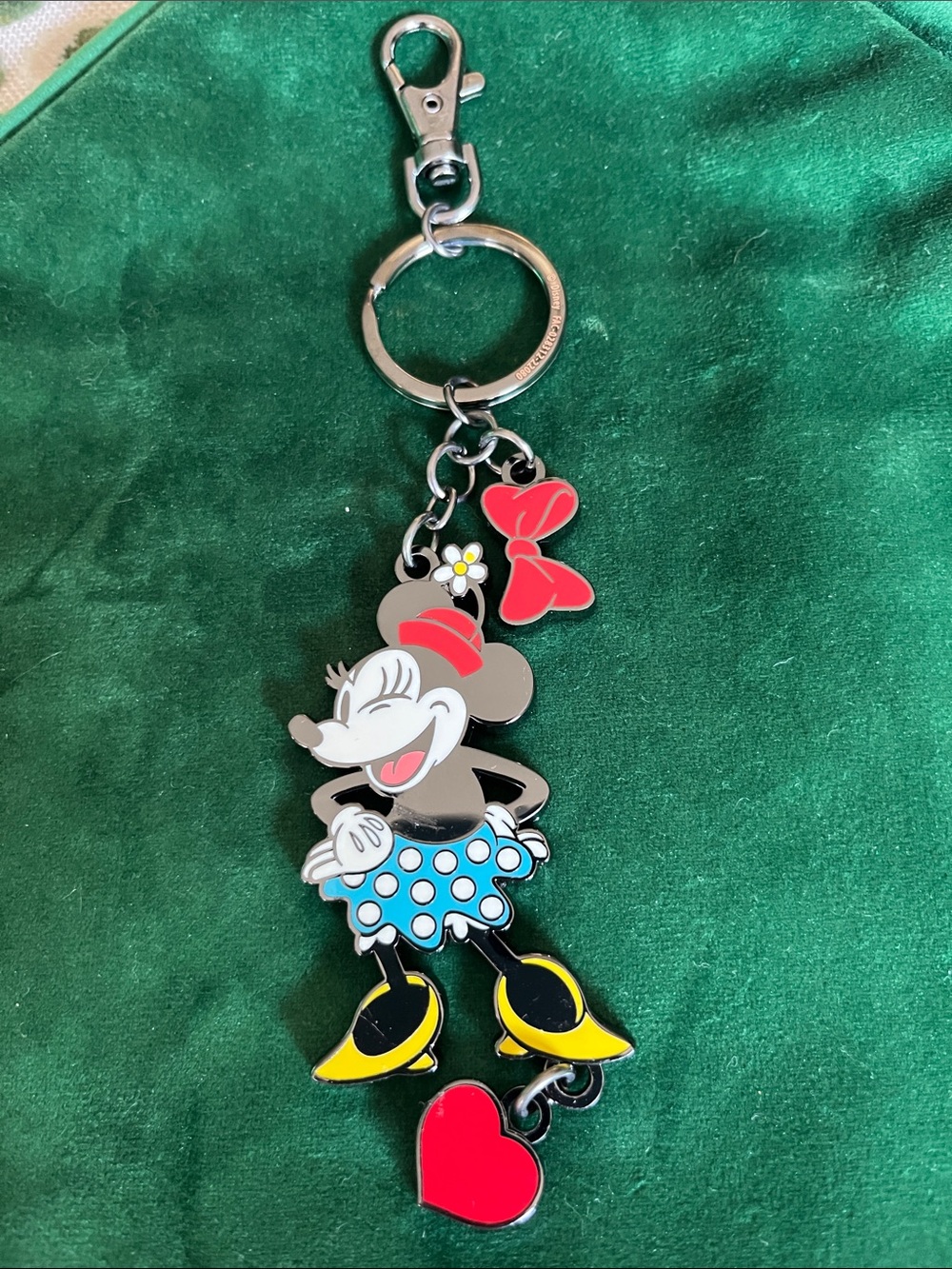 Disney Minnie Mouse Enamel Keychain - Red, Blue, Yellow, Black